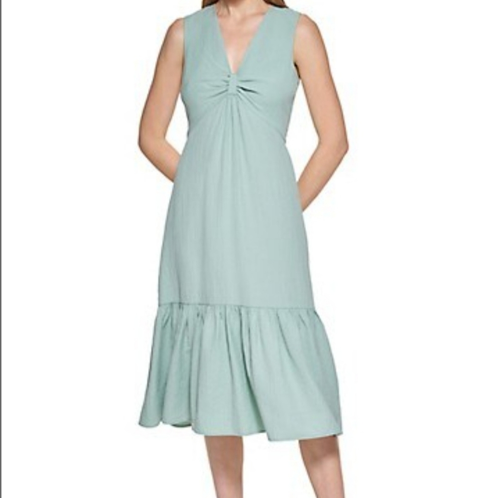 Calvin Klein vintage flounce hem dress